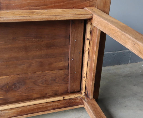 Antique French Dining Table/Farm Table/Desk in Solid Chestnut Wood and Oak
