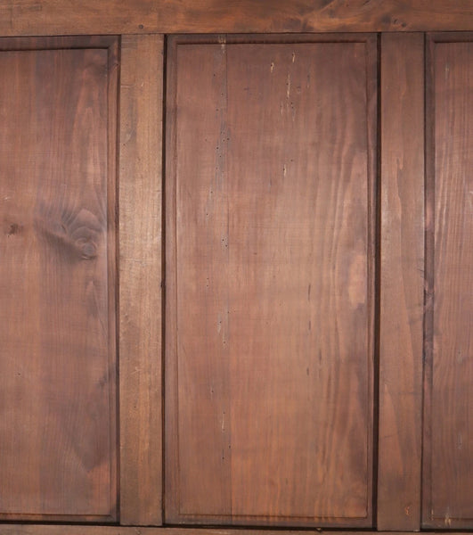 91" Tall French Antique Breton Armoire/Cabinet in Solid Chestnut Highly Carved