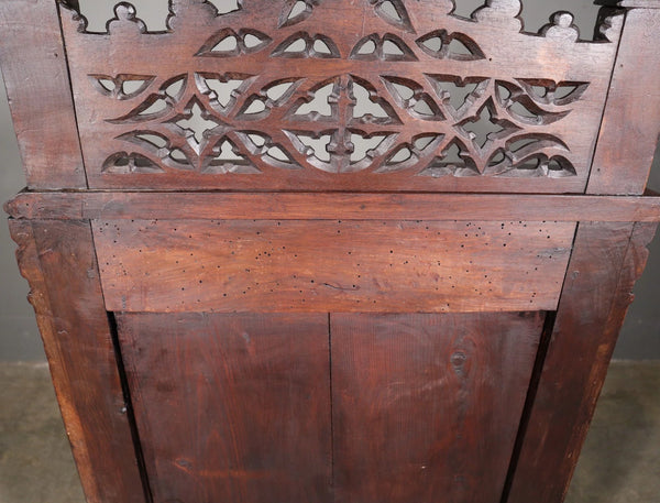 Antique French Solid Walnut Wood Church Prie Dieu/Prayer Cabinet/Altar Christian