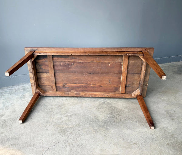 Rustic French Dining Table/Farm Work Table/Desk in Solid Oak and Chestnut Wood