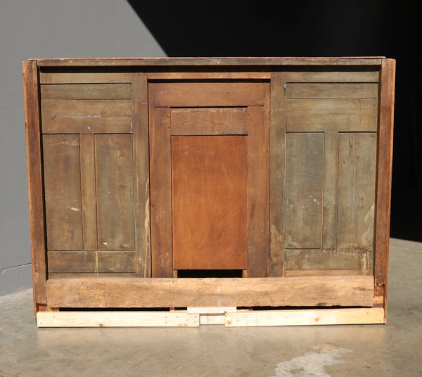 84" Wide Antique French Renaissance Revival Altar/ Tabernacle Highly Carved Oak