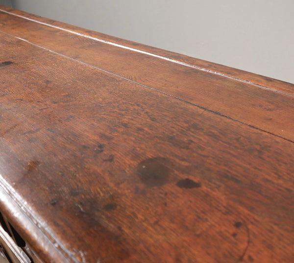 Large Antique French Provincial Three Door Sideboard/Buffet in Solid Oak Wood