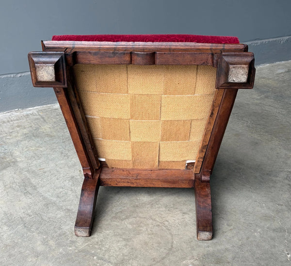 Share French Antique Solid Oak Wood Church Prie Dieu/Kneeler Christian Highly Carved