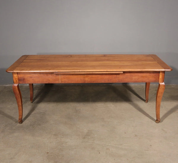 Antique French Provincial Farm Table/Desk/Dining Table in Solid Cherry Wood
