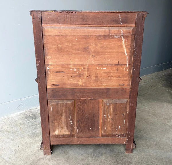 Antique French Gothic Revival Cabinet/Console/Sideboard,Highly Carved Oak Wood