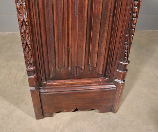 Antique French Solid Walnut Wood Church Prie Dieu/Prayer Cabinet/Altar Christian