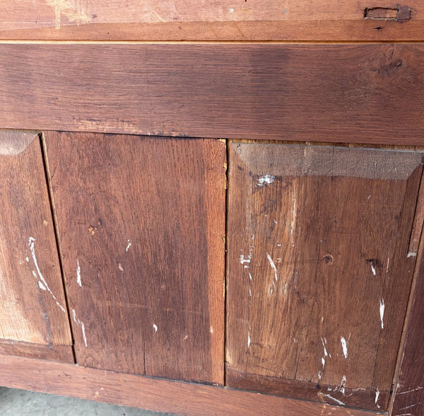 Antique French Gothic Revival Cabinet/Console/Sideboard,Highly Carved Oak Wood