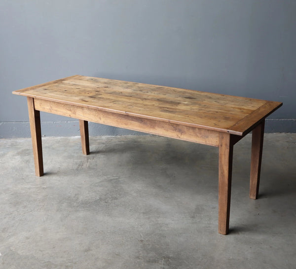 Antique French Dining Table/Farm Table/Desk in Solid Chestnut Wood and Oak