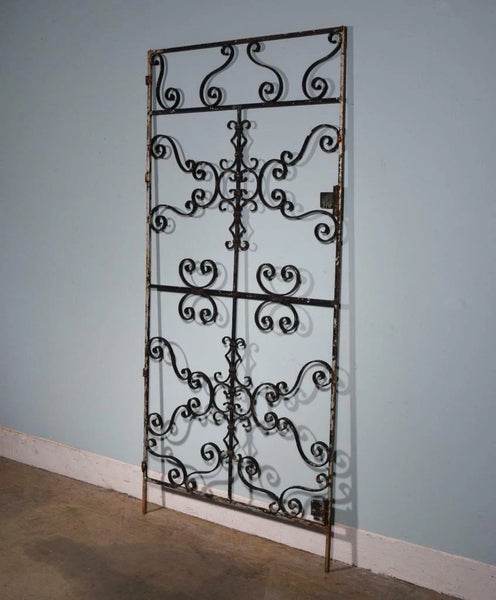 84" Tall Large Vintage European Iron Gate/Door Panel Salvage Garden
