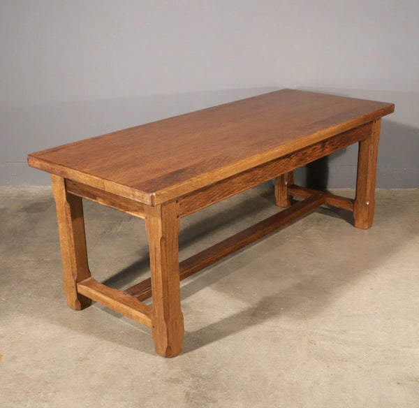 Vintage French Farm Trestle Table/Dining Table/Desk with Drawer in Hardwood