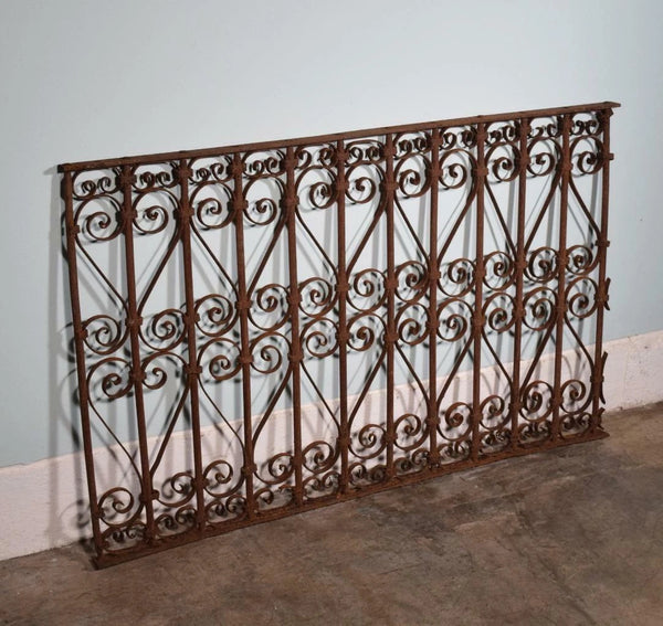 Early 1800's Antique French Iron Decorative Panel/Fence Panel Salvage