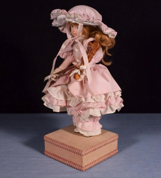 Porcelain Doll by Seymour Mann, Rare Automated Music Box #383
