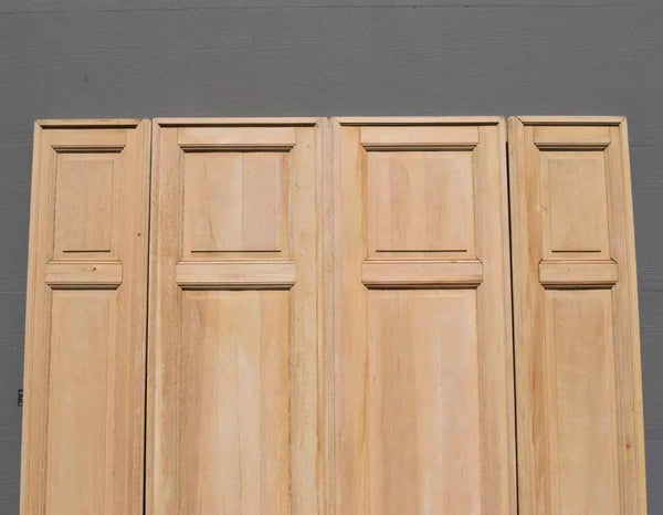 Set of 4 124" X 96" Large French/Belgian Antique 4 Panel Stripped Chateau Doors