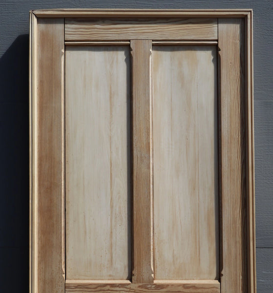 86" French/Belgian Antique 6 Panel Stripped, Sanded Wood Door