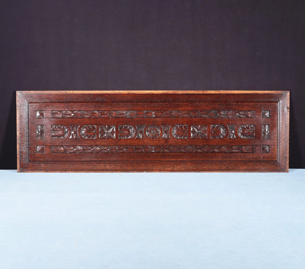 31" Wide French Antique Solid Oak Wood Highly Carved Panel Salvage