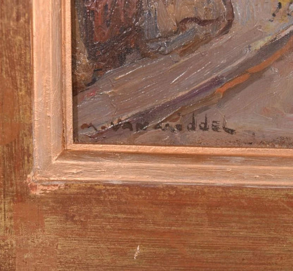 Antique Signed Oil on Panel Painting Maurice Van Middel of St John's Hospital
