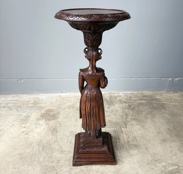 Antique French Breton Display Pedestal/Plant Stand or Pillar/Column in Chestnut
