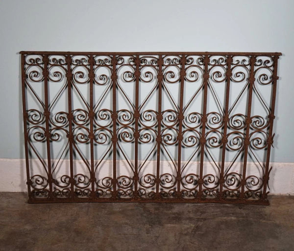 Early 1800's Antique French Iron Decorative Panel/Fence Panel Salvage