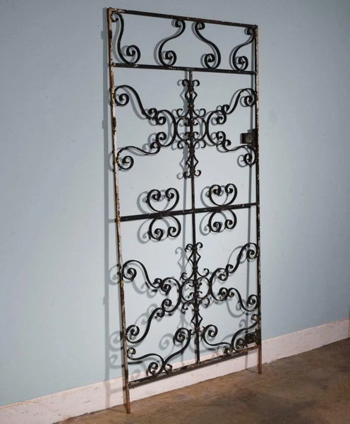 84" Tall Large Vintage European Iron Gate/Door Panel Salvage Garden