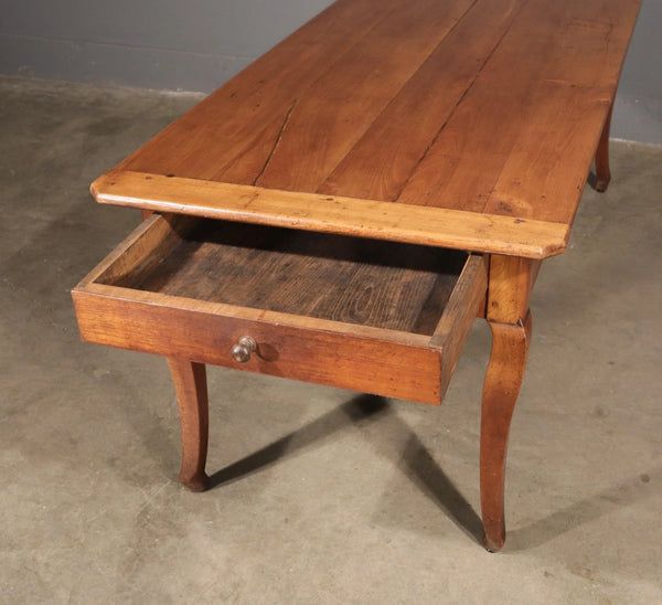 Antique French Provincial Farm Table/Desk/Dining Table in Solid Cherry Wood