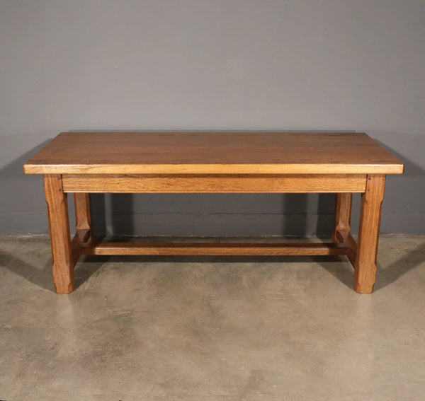 Vintage French Farm Trestle Table/Dining Table/Desk with Drawer in Hardwood