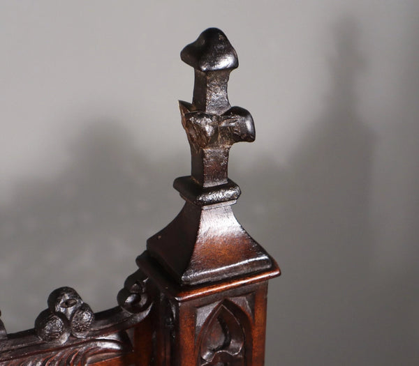 Antique French Solid Walnut Wood Church Prie Dieu/Prayer Cabinet/Altar Christian