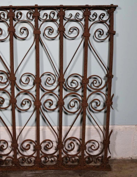Early 1800's Antique French Iron Decorative Panel/Fence Panel Salvage