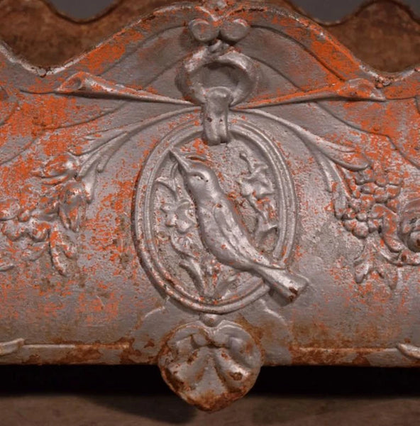 XL Pair of French Antique Cast Iron Louis XV Style Planters/Flower Pots Garden