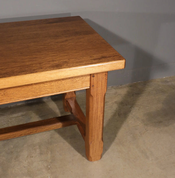 Vintage French Farm Trestle Table/Dining Table/Desk with Drawer in Hardwood