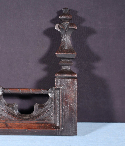 15" Wide French Antique Crest/Pediment/Crown in Solid Chestnut Wood