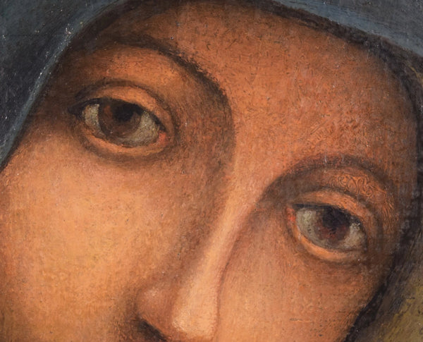 Antique Oil on Canvas Painting of The Virgin Mary by Tommaso Gherardini