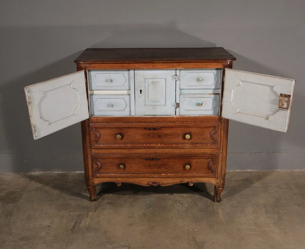 Antique French Louis XV Oak Dresser/Commode/Chest of Drawers Highly Carved