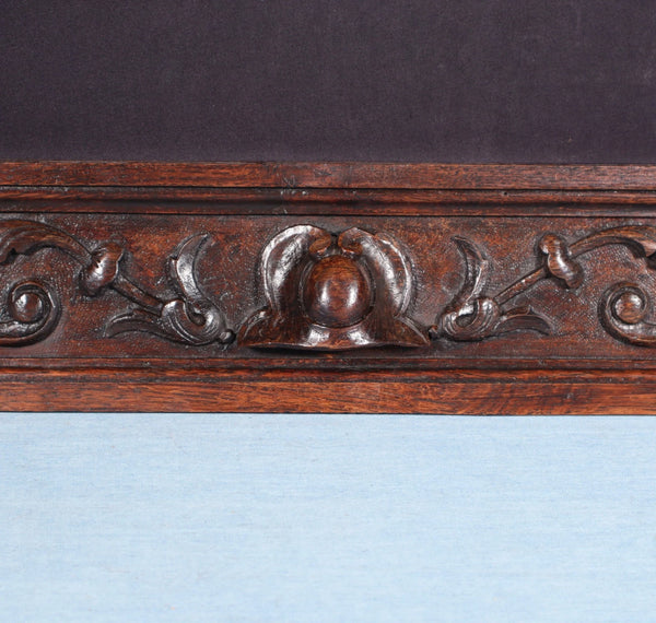 21" Wide Antique Carved Drawer Panel/Trim in Solid Oak Wood