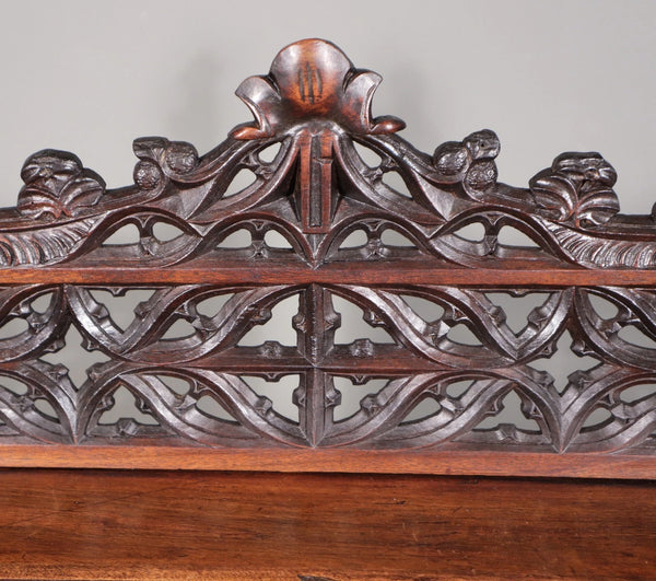 Antique French Solid Walnut Wood Church Prie Dieu/Prayer Cabinet/Altar Christian