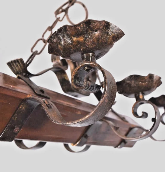 Vintage French Castle Chandelier Hanging Lamp