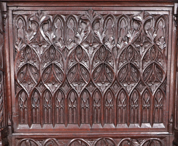 Antique French Solid Walnut Wood Church Prie Dieu/Prayer Cabinet/Altar/Kneeler