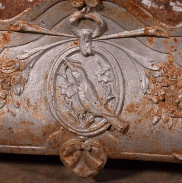 XL Pair of French Antique Cast Iron Louis XV Style Planters/Flower Pots Garden