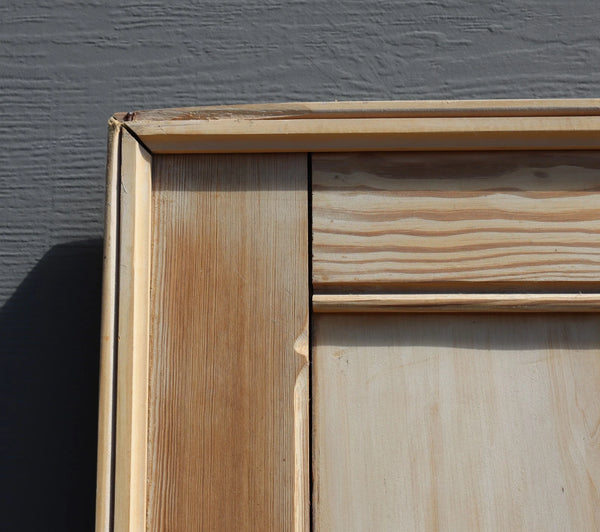 86" French/Belgian Antique 6 Panel Stripped, Sanded Wood Door