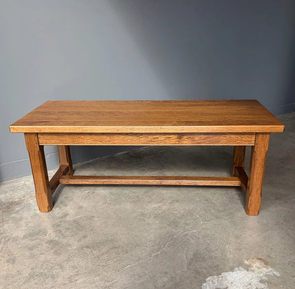 Vintage French Farm Trestle Table/Dining Table/Desk with Drawer in Hardwood