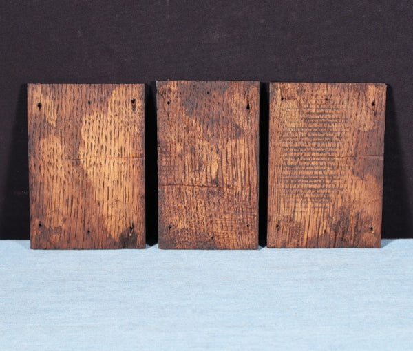 Set of 4" French Antique Highly Carved Corbels/Trim/Brackets Solid Oak Wood