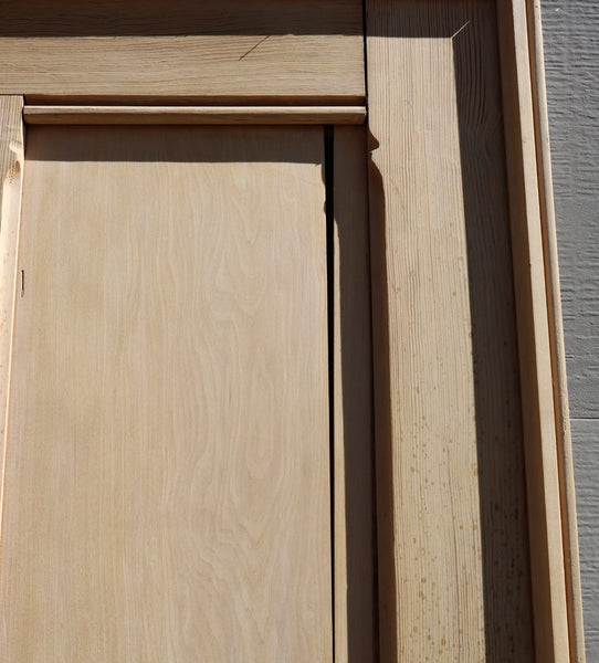 85" French/Belgian Antique 6 Panel Stripped, Sanded Wood Door