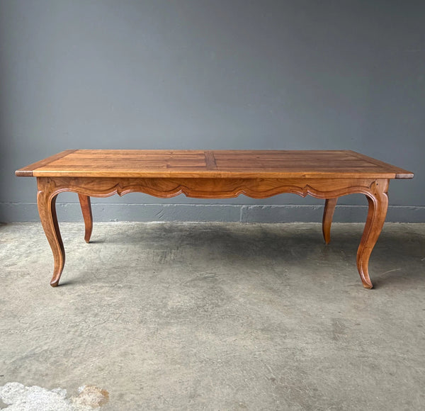 Vintage French Provencal Farm Table/Desk/Dining Table in Solid Cherry Wood