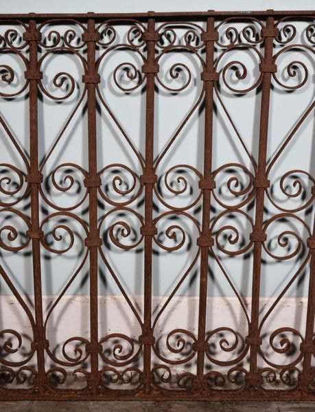 Early 1800's Antique French Iron Decorative Panel/Fence Panel Salvage
