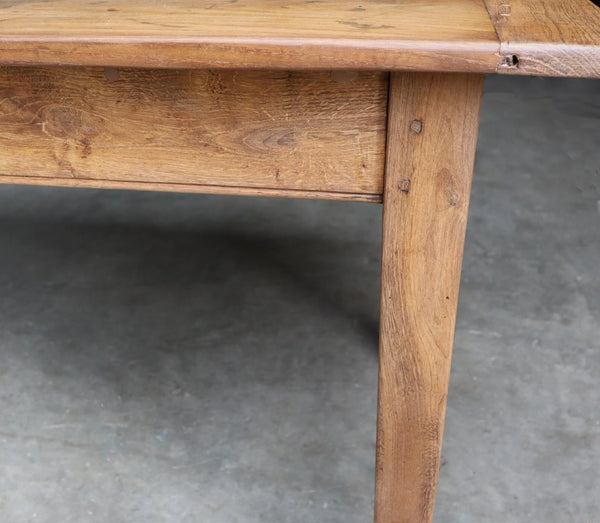 Antique French Dining Table/Farm Table/Desk in Solid Chestnut Wood and Oak