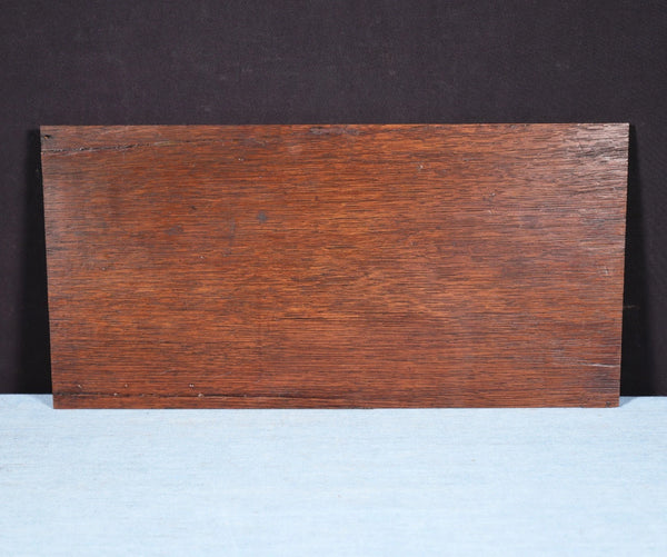 13" Wide French Antique Panel Solid Oak Wood Salvage Mid 1800's with Flowers
