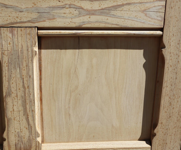 85" French/Belgian Antique 6 Panel Stripped, Sanded Wood Door