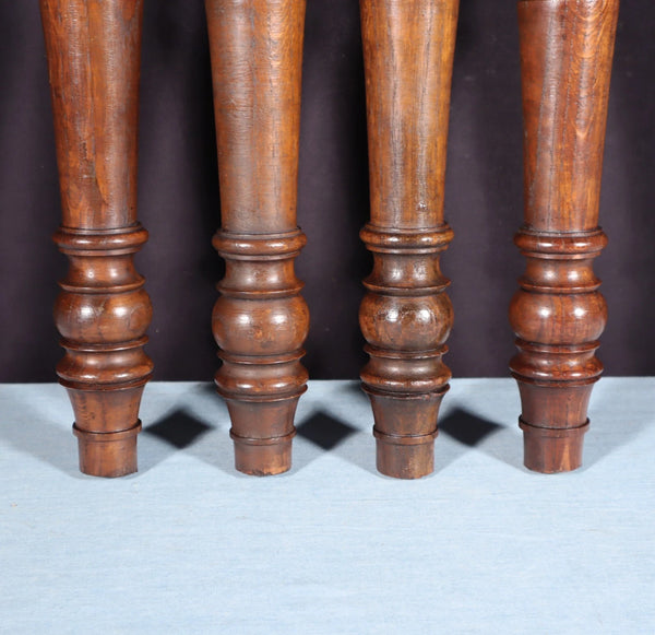 22" Set of Four French Antique Solid Chestnut Wood Posts/Pillars/Trim Salvage