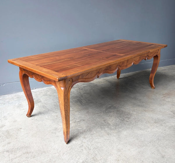Vintage French Provencal Farm Table/Desk/Dining Table in Solid Cherry Wood
