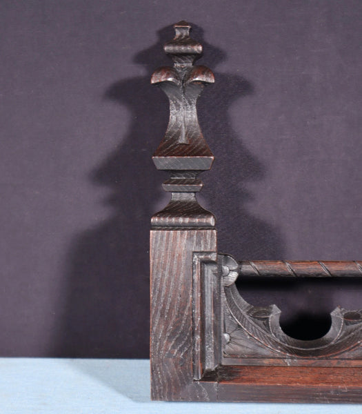 15" Wide French Antique Crest/Pediment/Crown in Solid Chestnut Wood