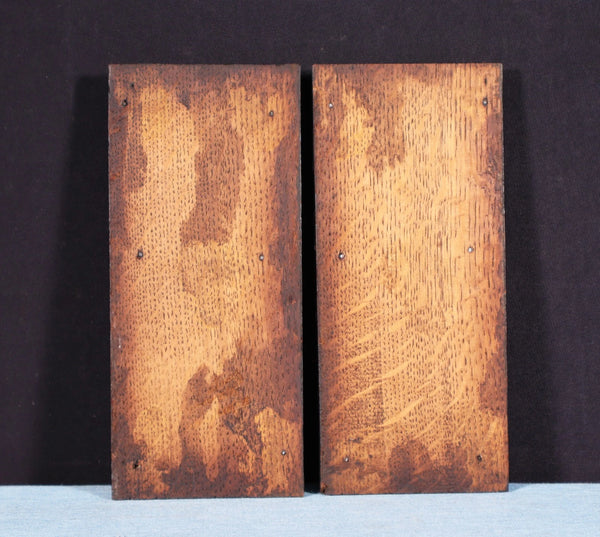 Pair of 6" French Antique Highly Carved Corbels/Trim/Brackets Solid Oak Wood